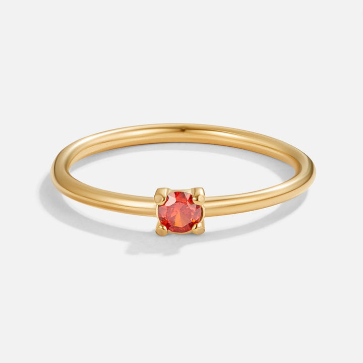 Gold rings with birthstone