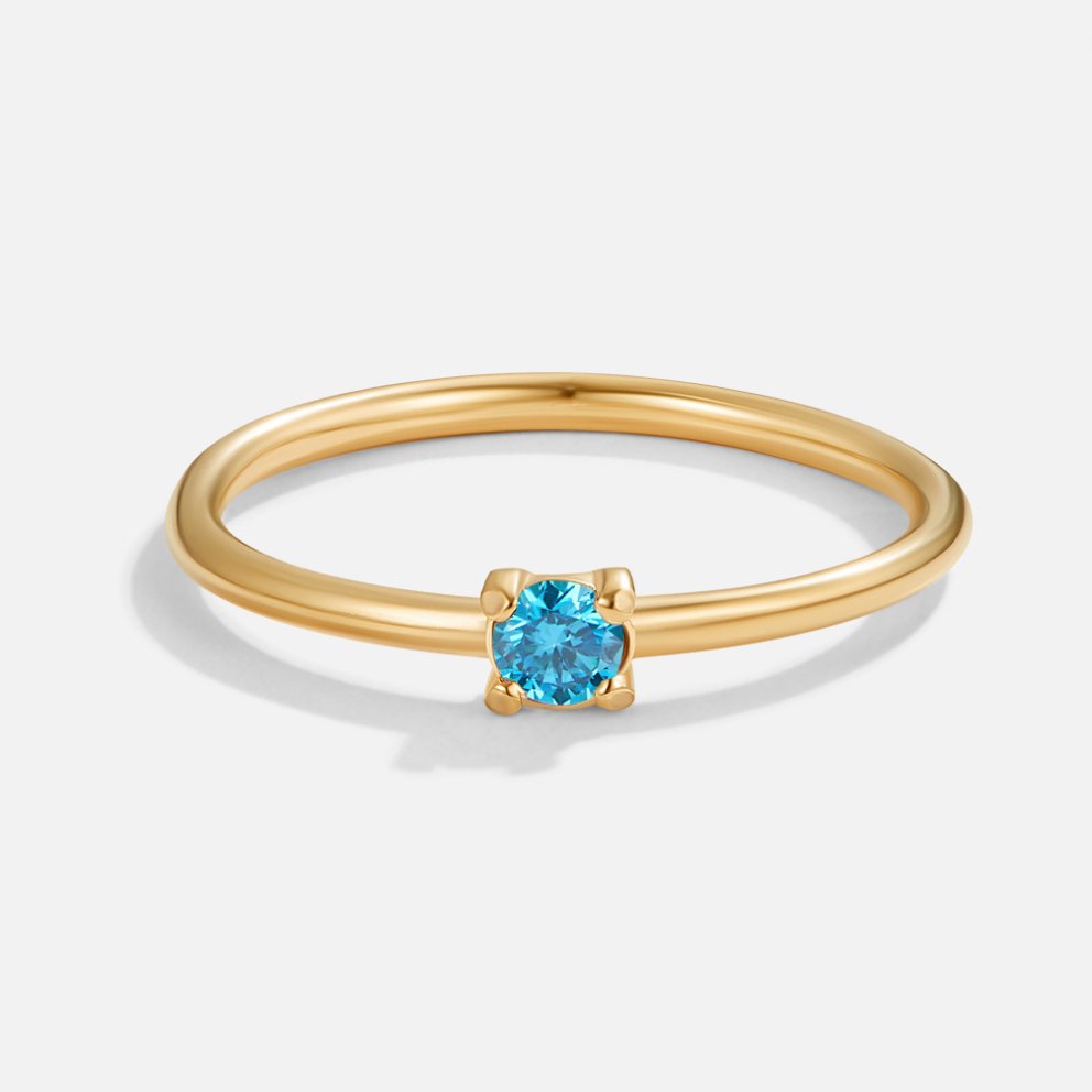 Gold rings with birthstone