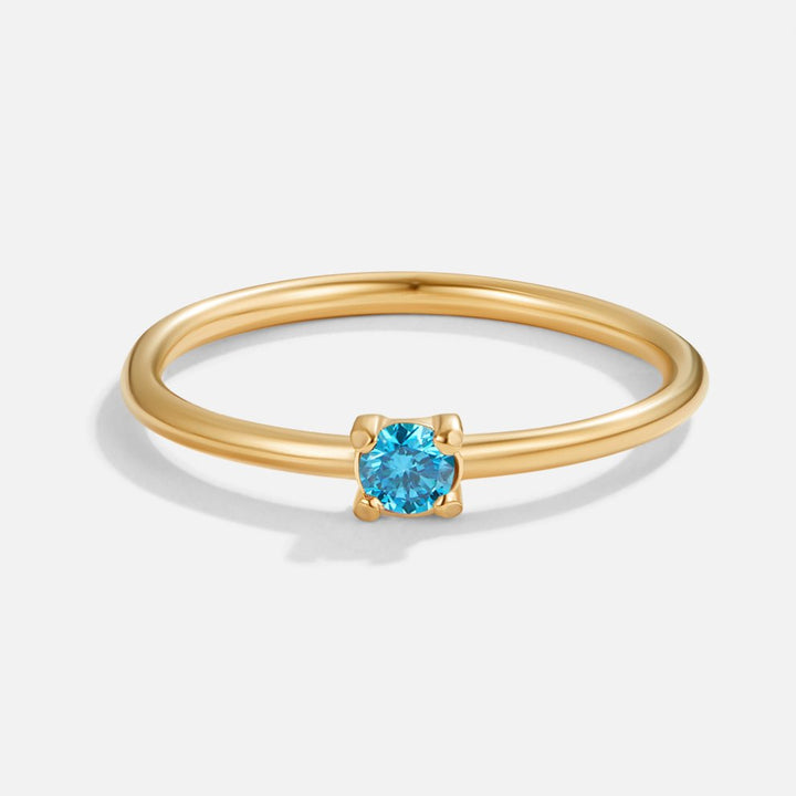 Gold rings with birthstone