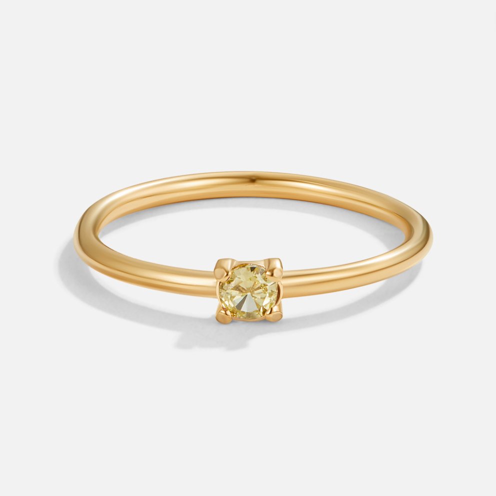 Gold rings with birthstone
