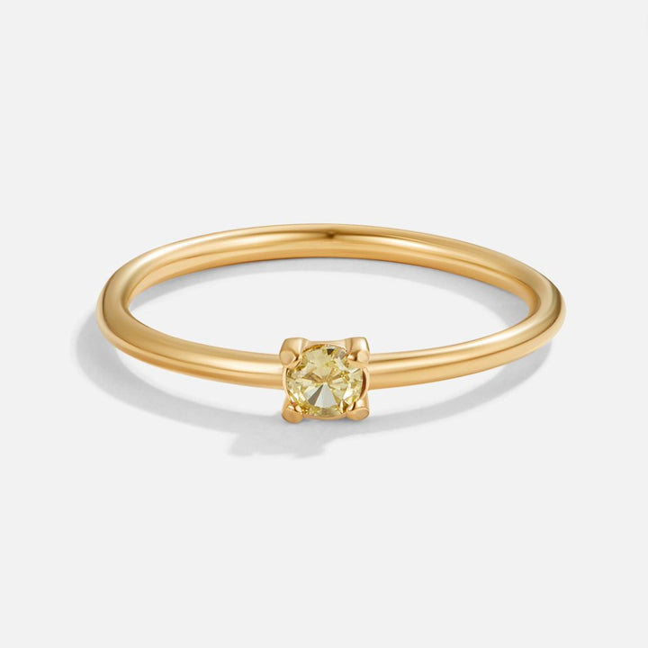 Gold rings with birthstone