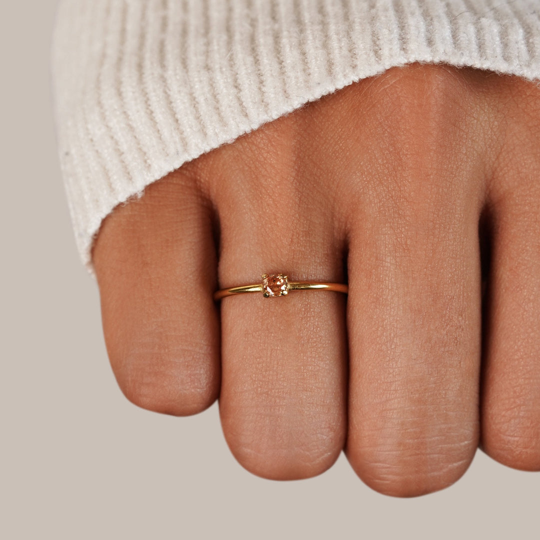 Gold rings with birthstone