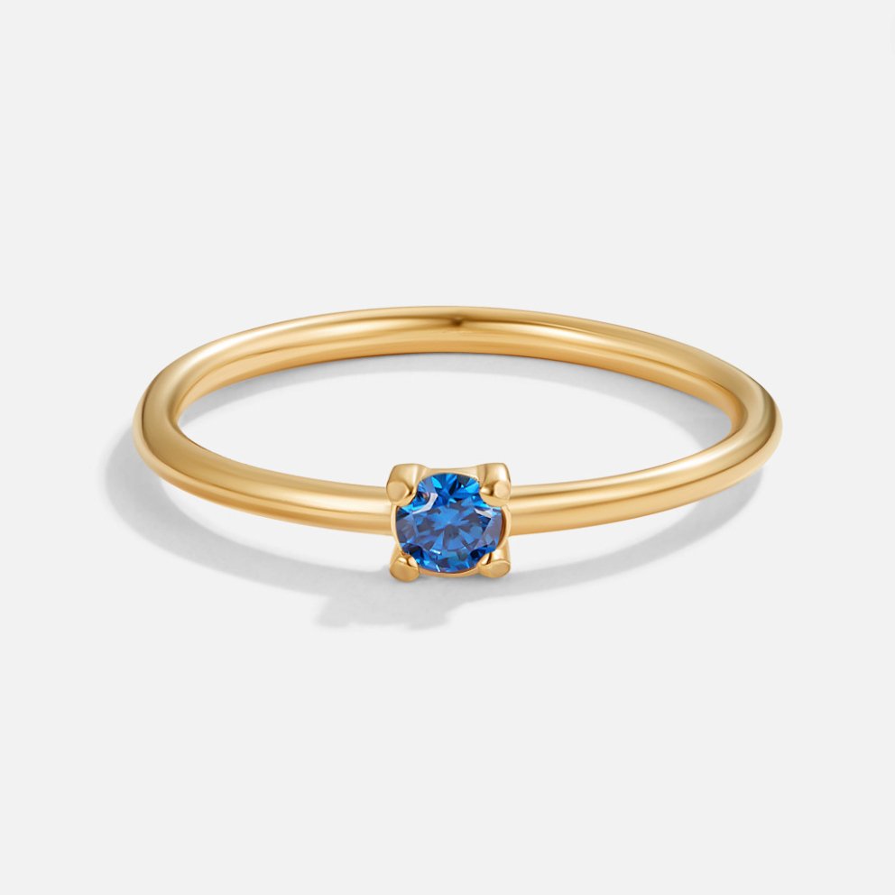 Gold rings with birthstone