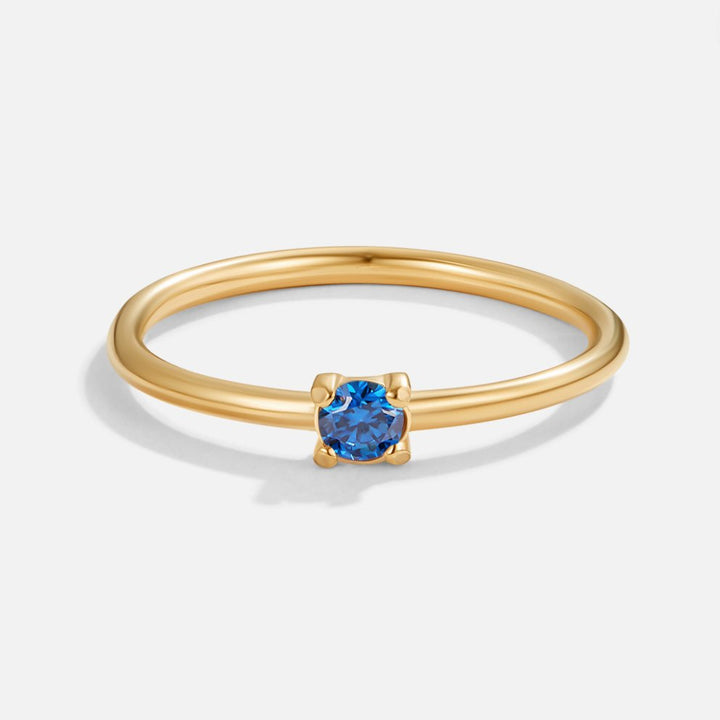 Gold rings with birthstone