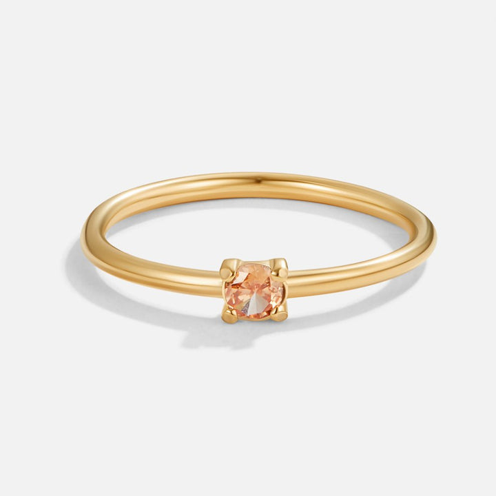 Gold rings with birthstone