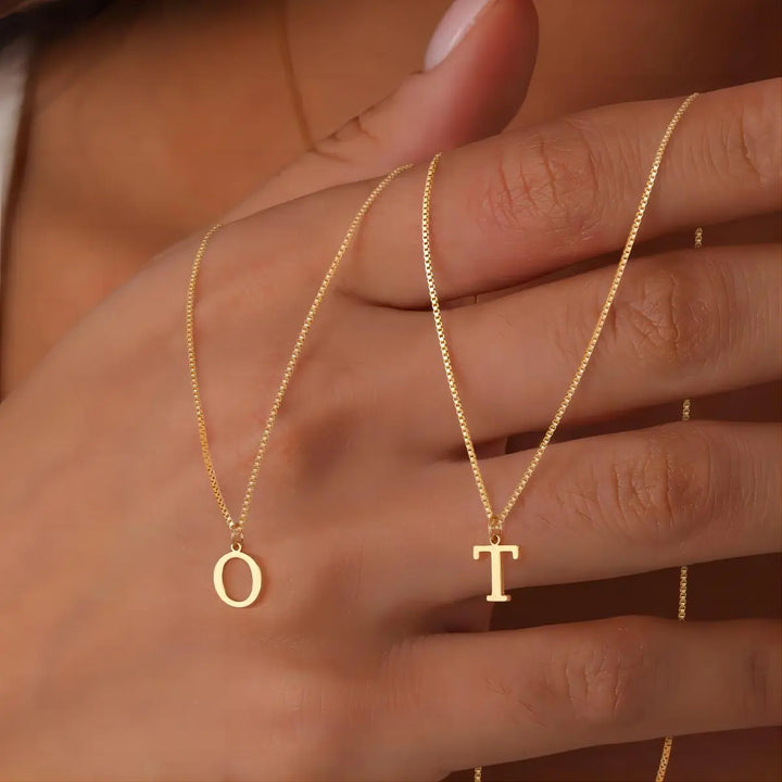 Necklace with Initial Love Letters | Gold