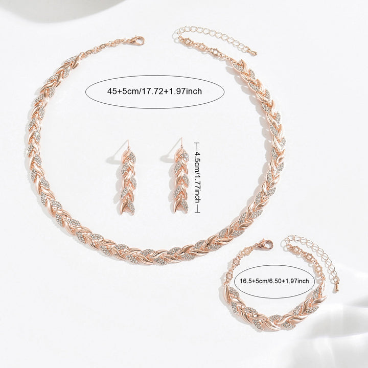 Elegant Glass Rhinestone Fish Tail Set - Full Set