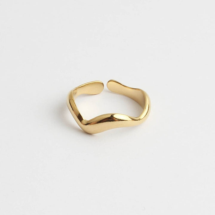Waves – Ring – Stainless Steel – Adjustable