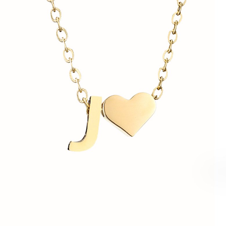Timeless Initial Necklace with Heart Charm