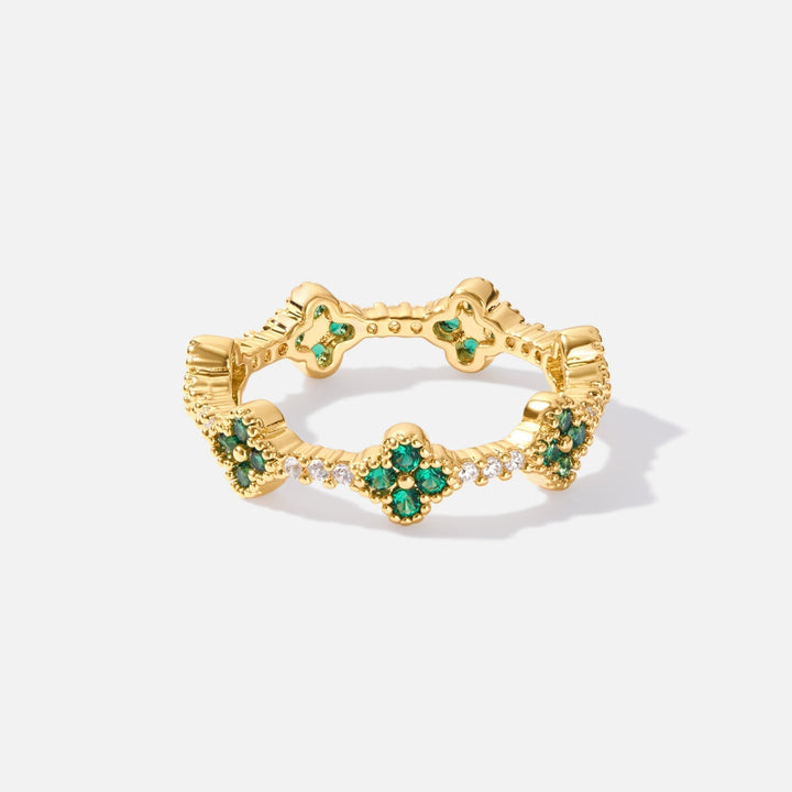 Marisol - Crystal Ring in Clover Shape