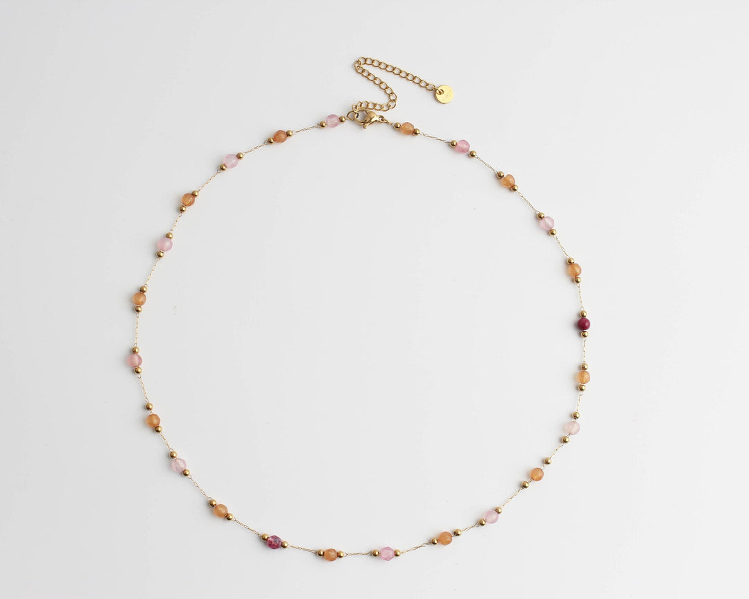 Sophia – Necklace – Natural Stone – Stainless Steel