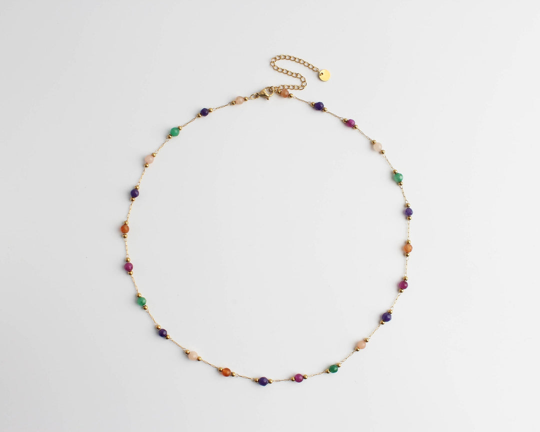 Sophia – Necklace – Natural Stone – Stainless Steel