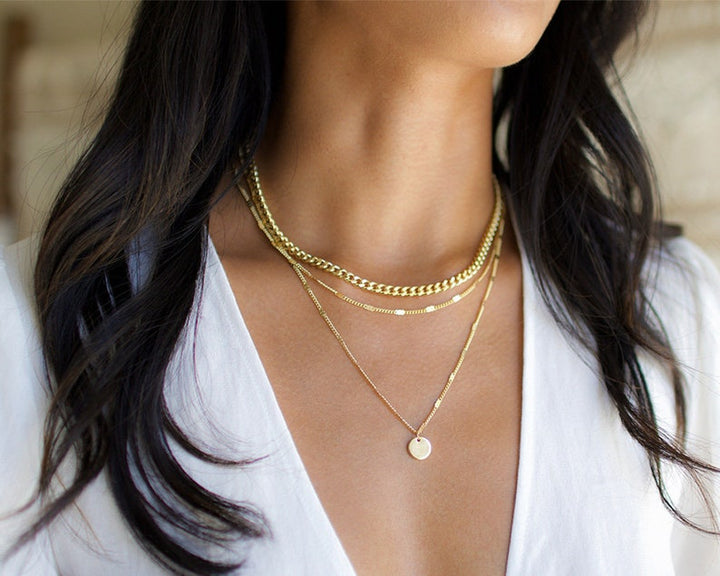 "Isabel" 14 Carat Gold Necklace | 1+2
