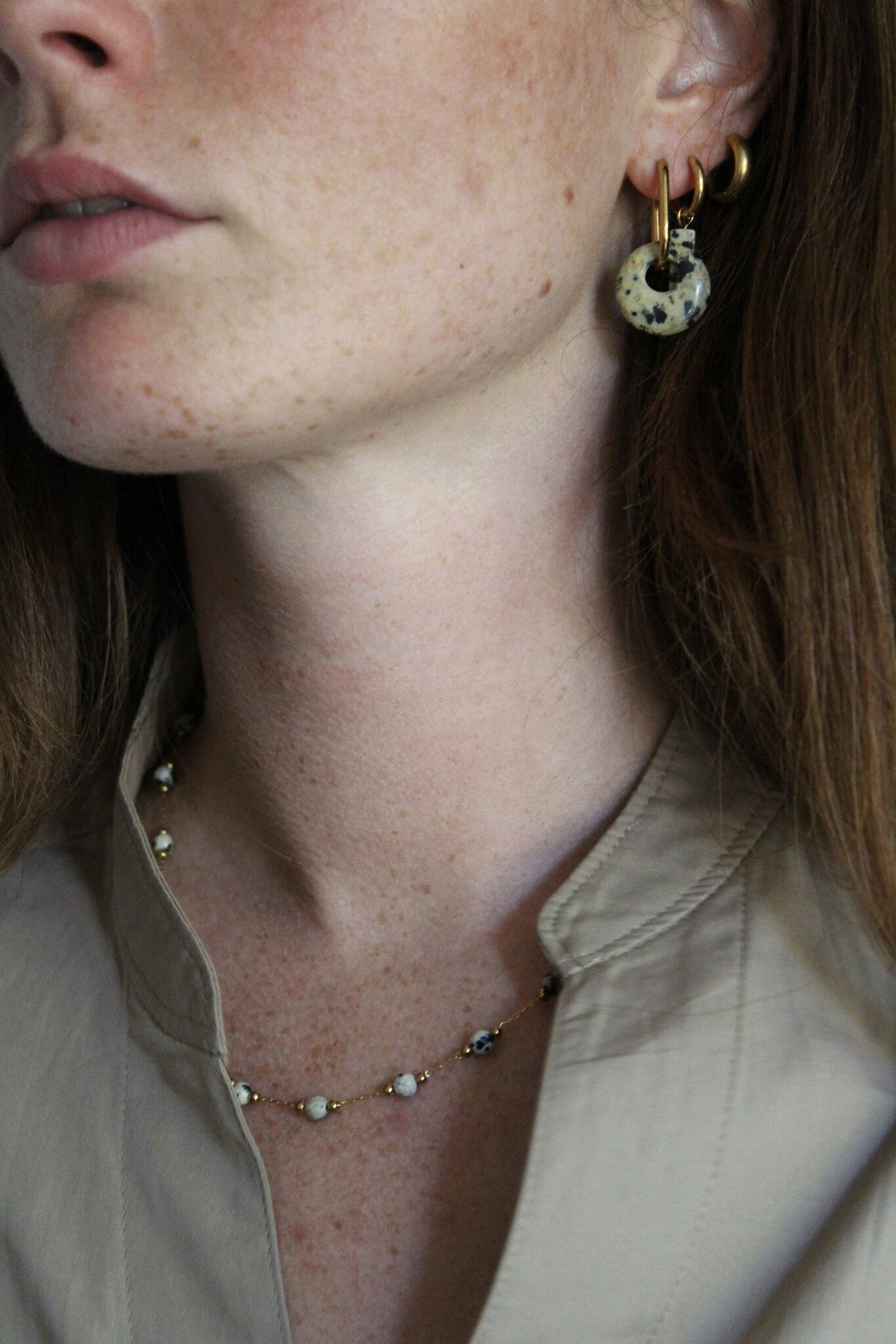 Sophia – Necklace – Natural Stone – Stainless Steel
