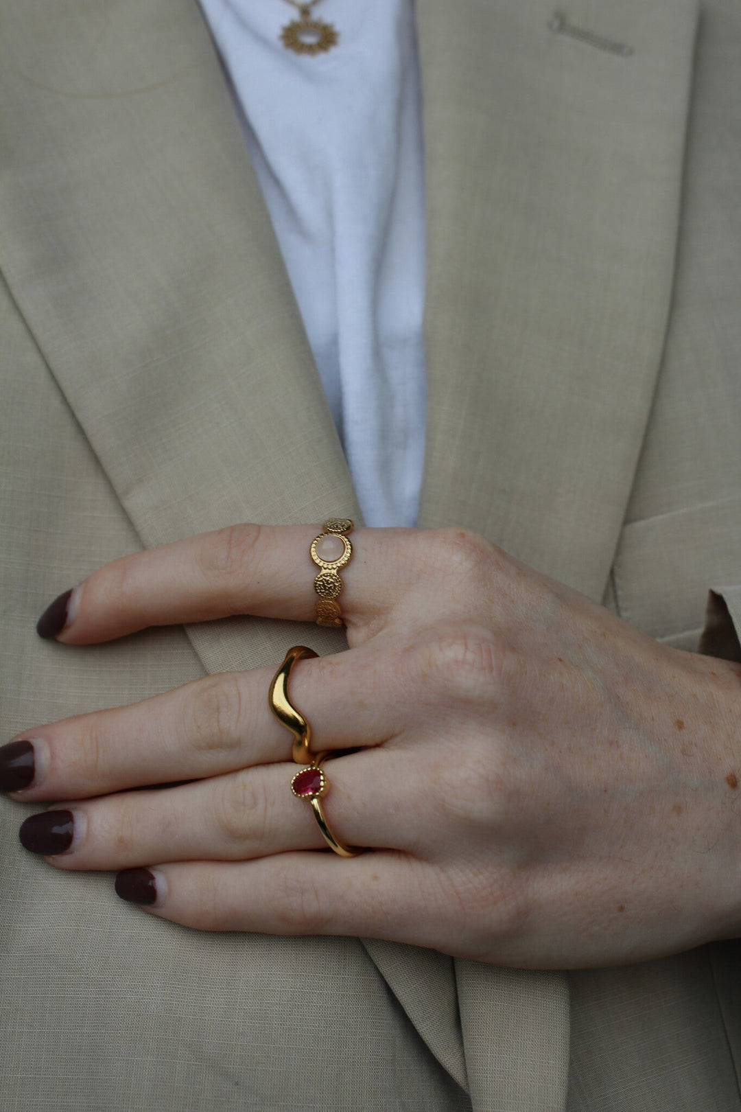 Waves – Ring – Stainless Steel – Adjustable