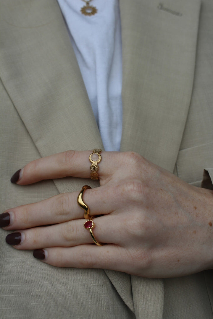Waves – Ring – Stainless Steel – Adjustable