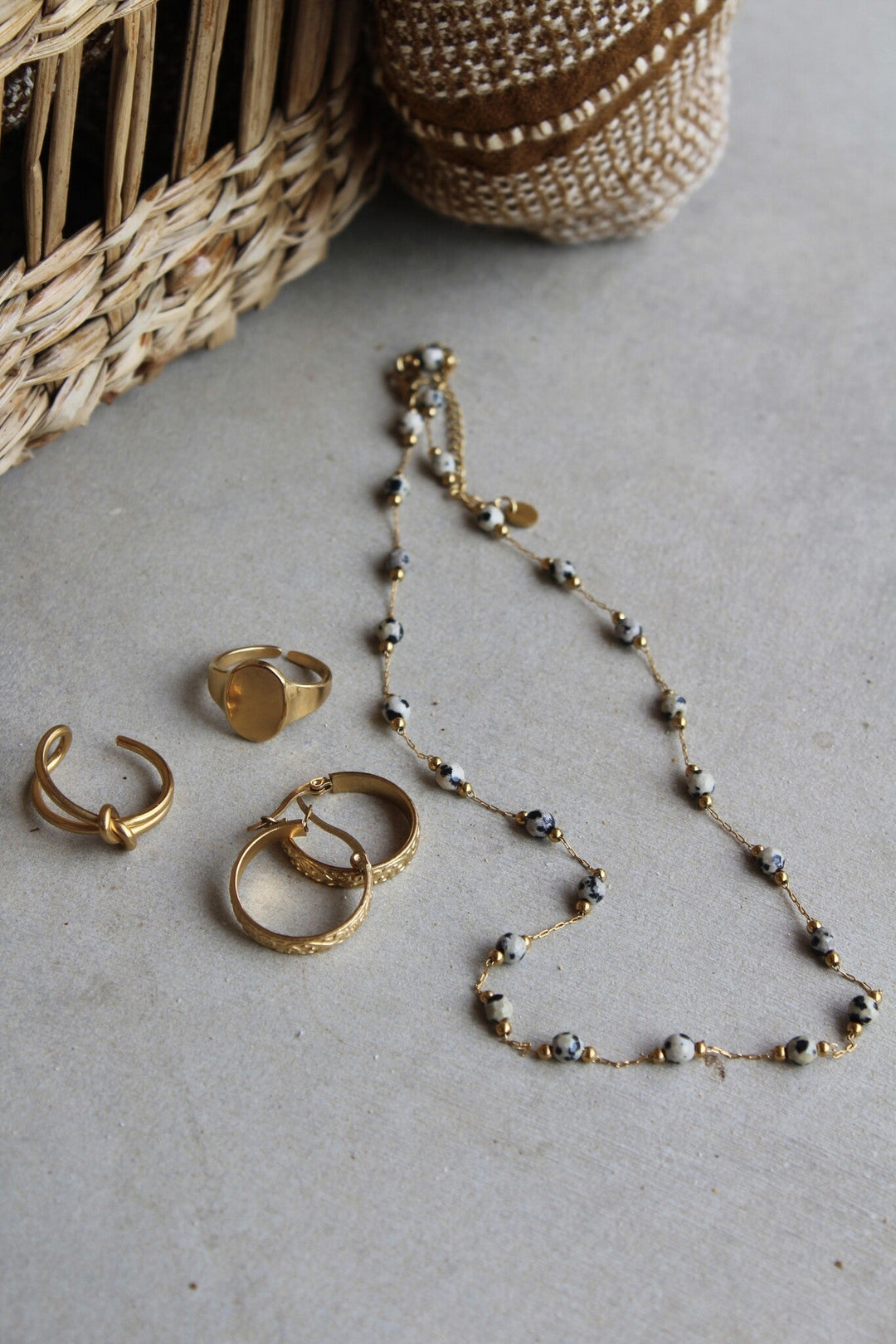 Sophia – Necklace – Natural Stone – Stainless Steel