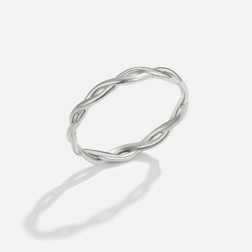18K Silver Rotating Ring Infinity
