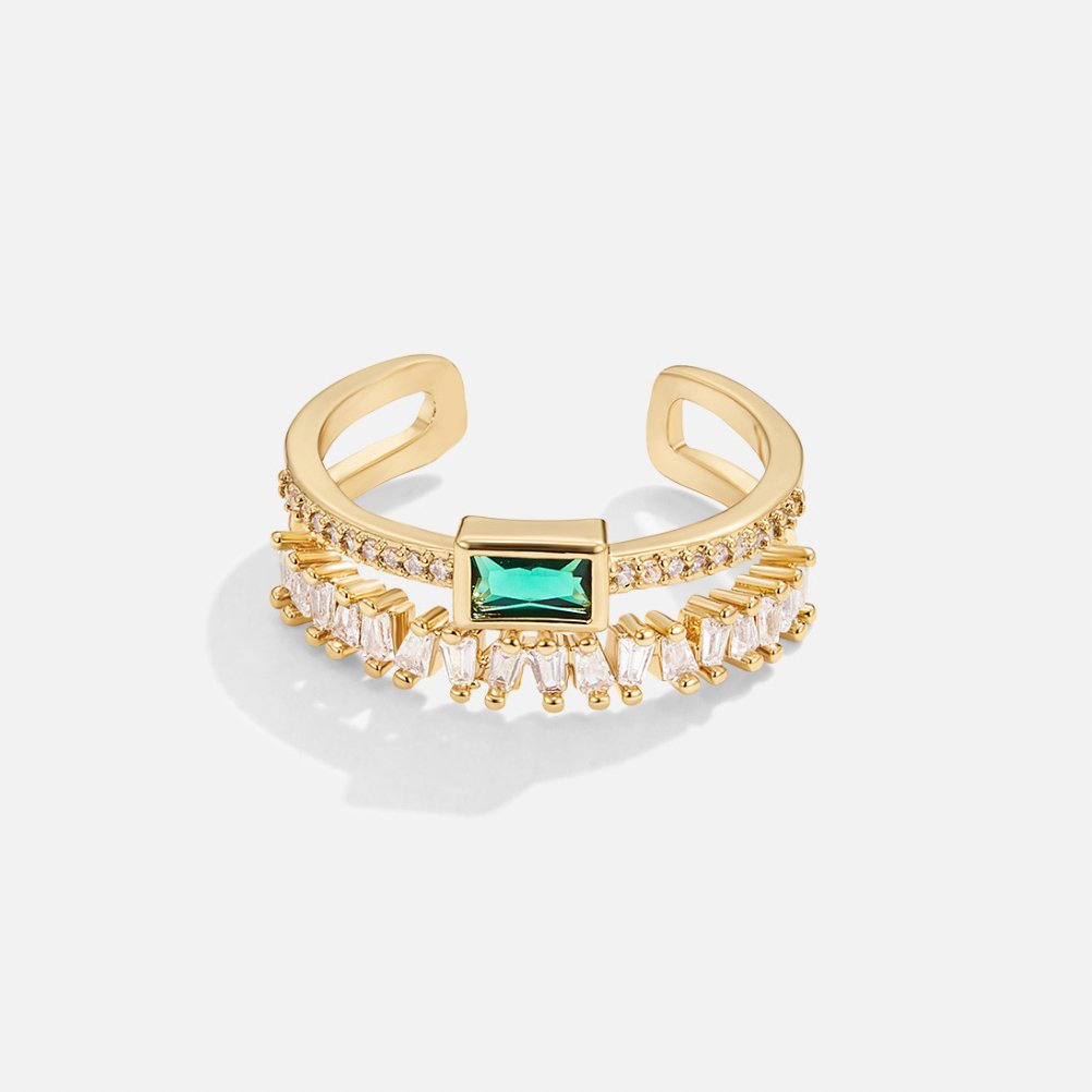 Eugénie - Layered Crystal Ring
