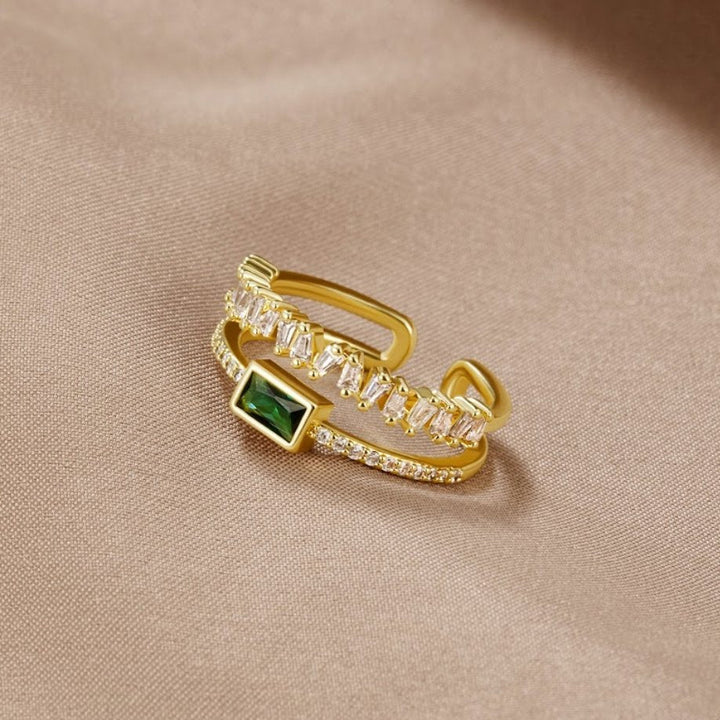 Eugénie - Layered Crystal Ring
