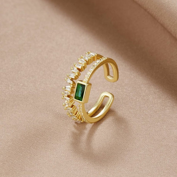Eugénie - Layered Crystal Ring