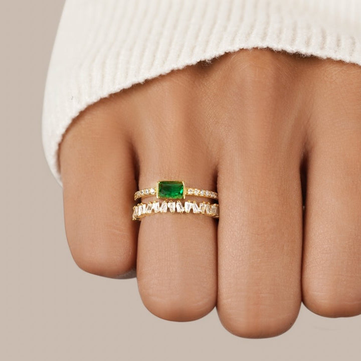 Eugénie - Layered Crystal Ring