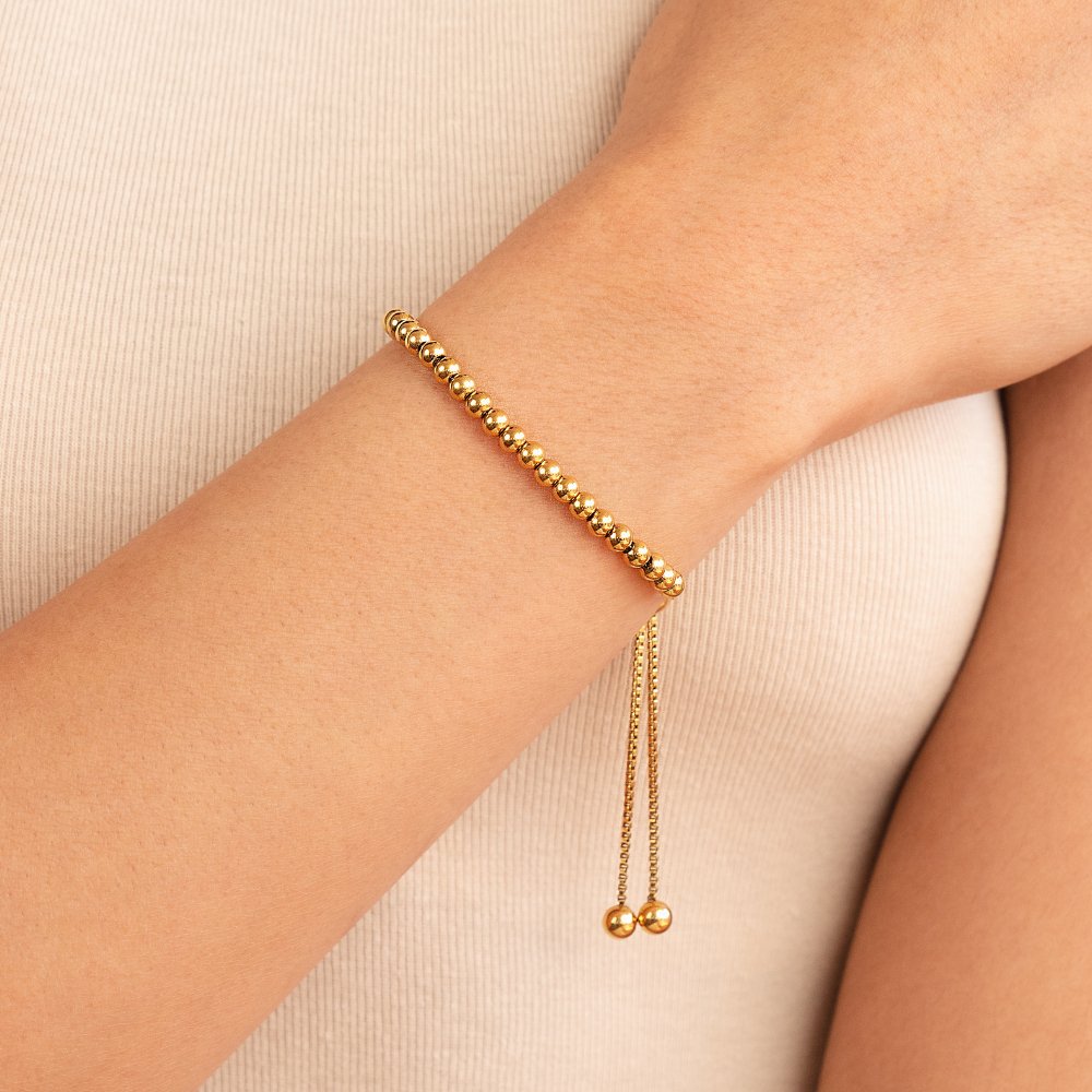 Nila - Gold-plated bracelet with beads
