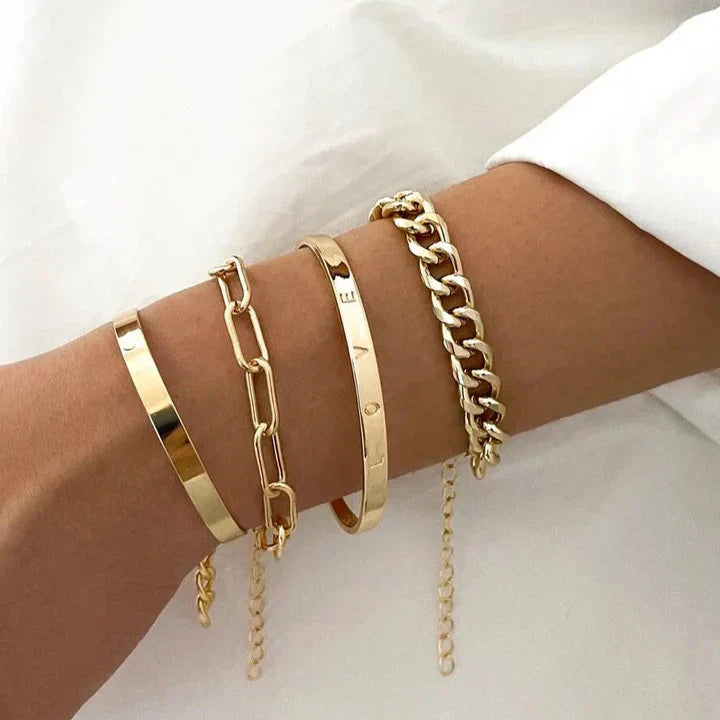 Eva™ | Mercer Bracelet Set in Soft Gold