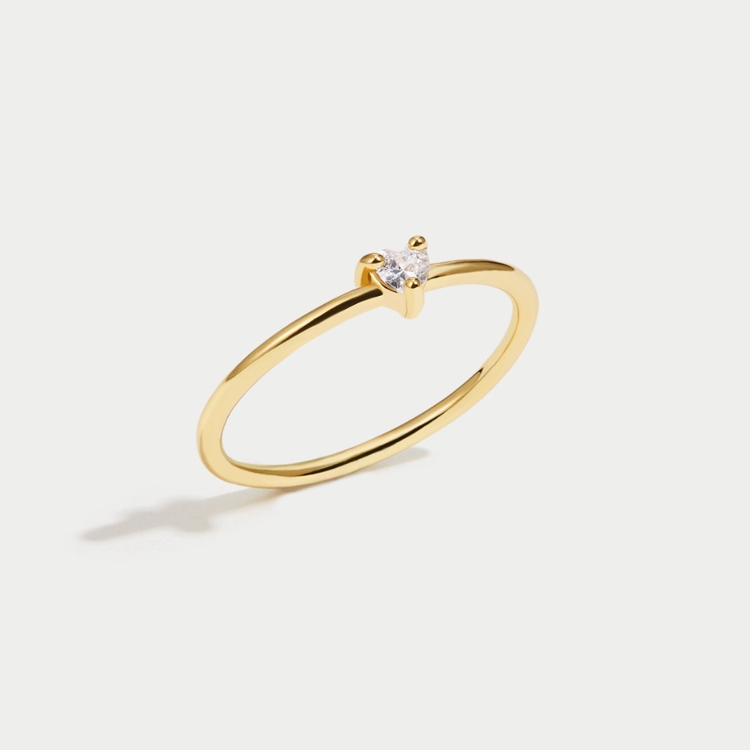 Jimena - Heart Ring in Crystal