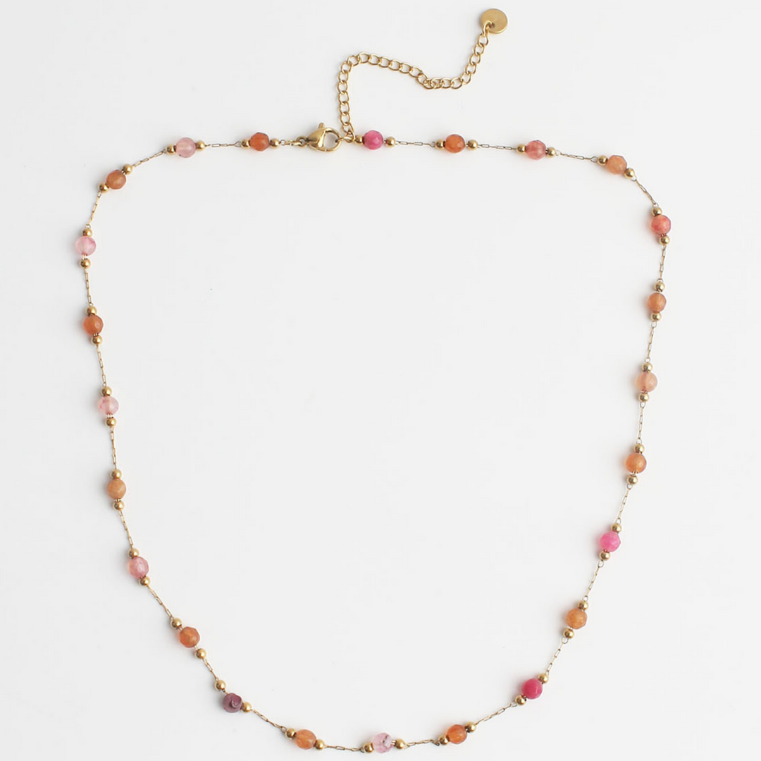 Sophia – Necklace – Natural Stone – Stainless Steel