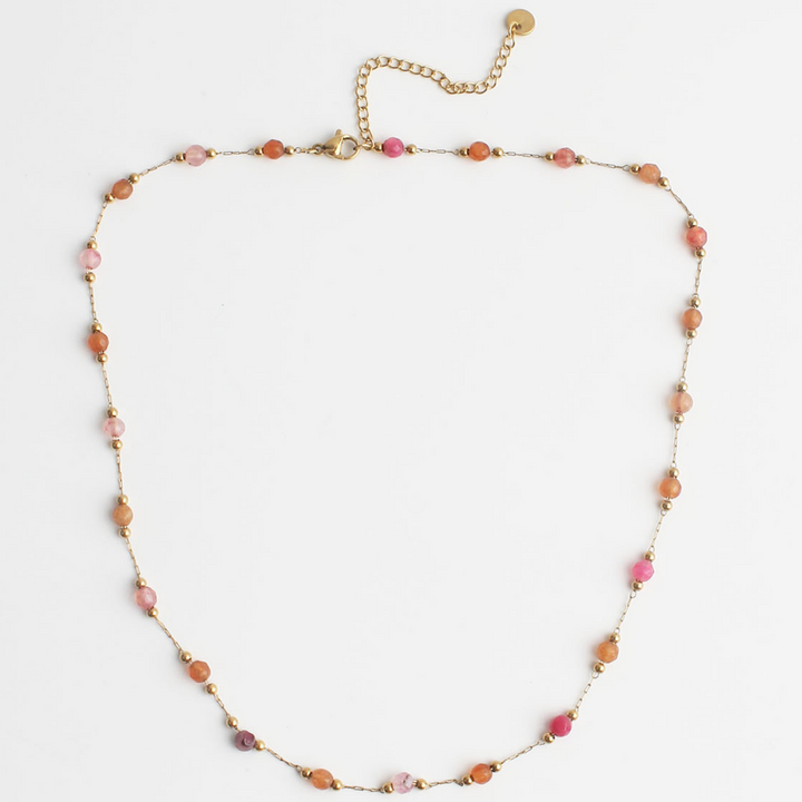 Sophia – Necklace – Natural Stone – Stainless Steel