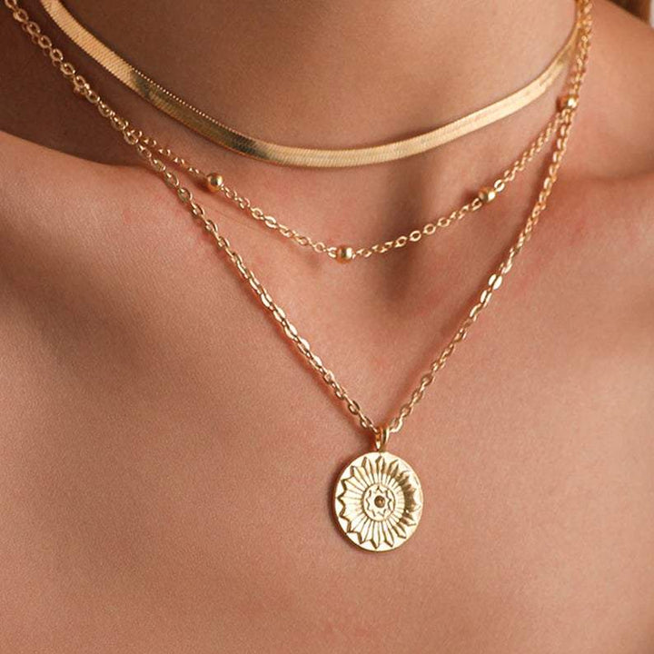 "Ana" 14 Carat Gold Necklace | 1+2