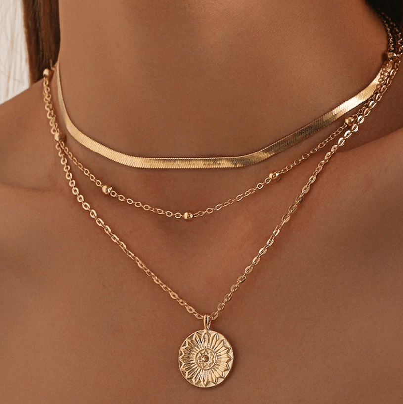 "Ana" 14 Carat Gold Necklace | 1+2