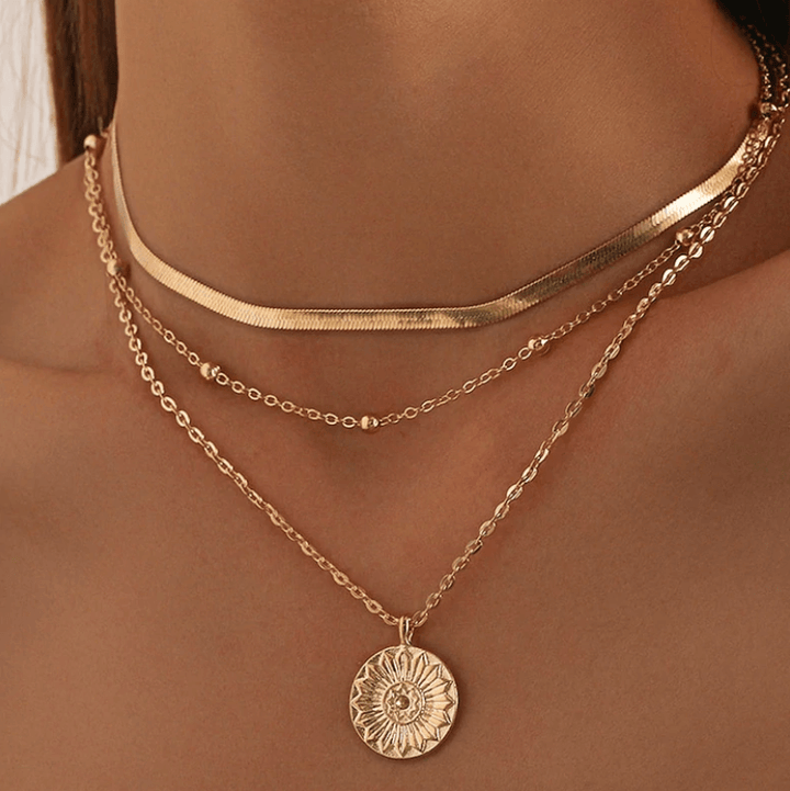 "Ana" 14 Carat Gold Necklace | 1+2