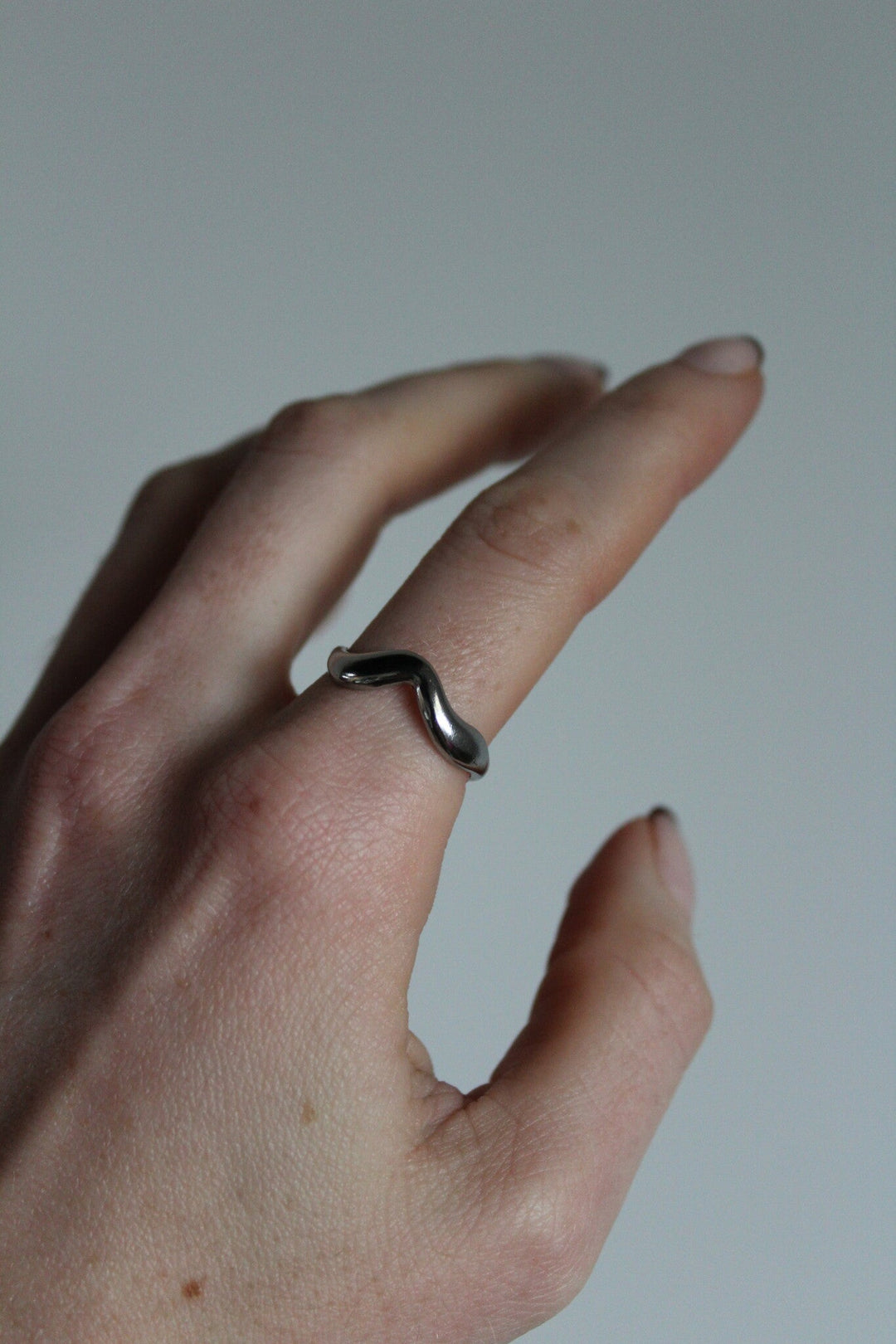 Waves – Ring – Stainless Steel – Adjustable