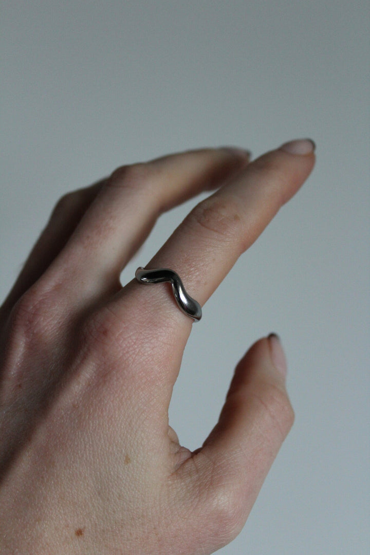 Waves – Ring – Stainless Steel – Adjustable